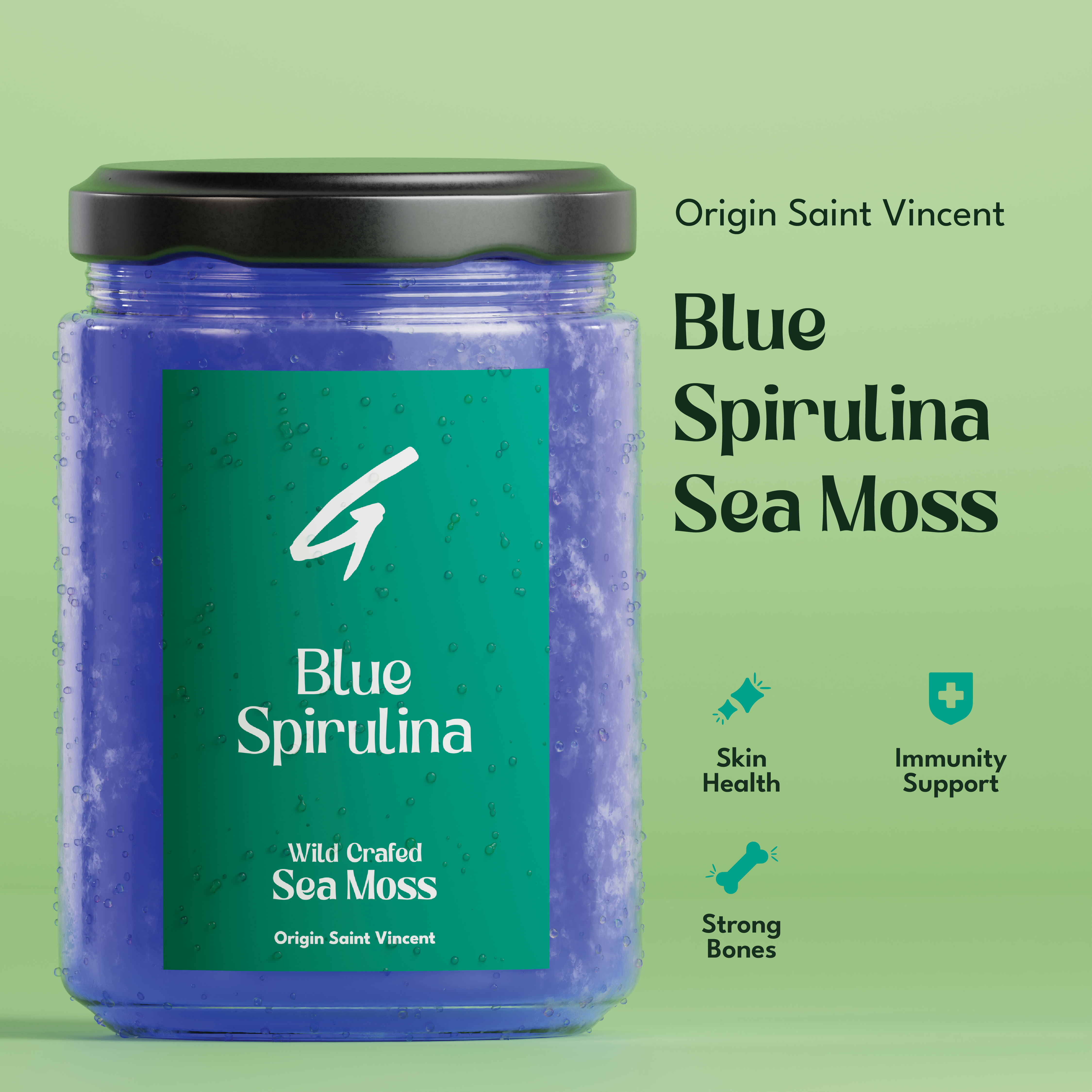 Blue Spirulina Sea Moss Gel